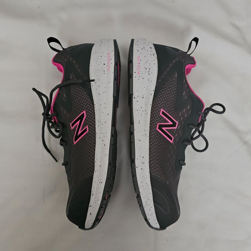 New Balance Women's Composite Toe Logic Wide Safety Shoes Gray/Pink Size US-12 - Picture 8 of 14